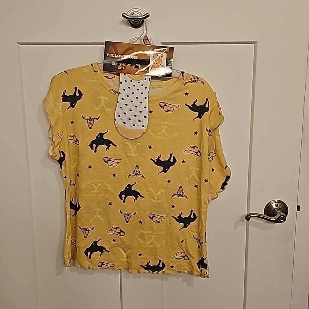 3PC Night  Short Set Yellowstone